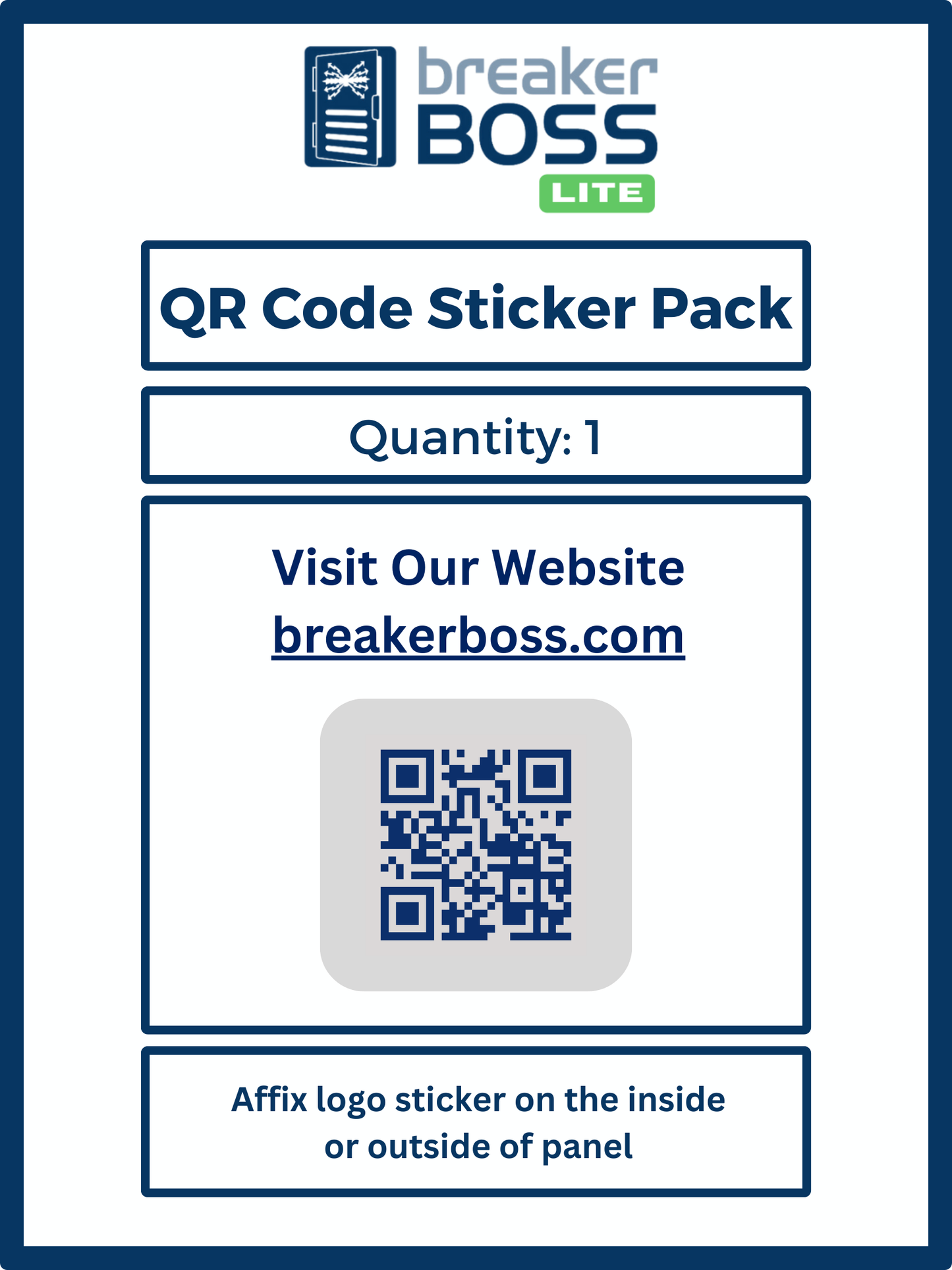 1 - Pack Breaker Boss Lite QR Code Sticker